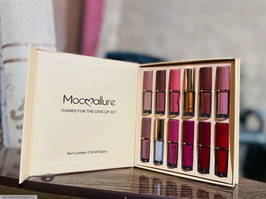 12-Piece Multicolor Glossy Lip Gloss Set – Bold Hydrating Shine