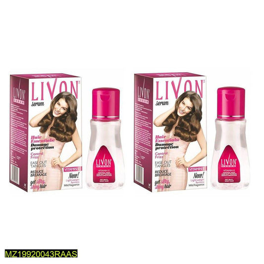 Livon Hair Serum Pink Frizz Control & Shine – 50ml