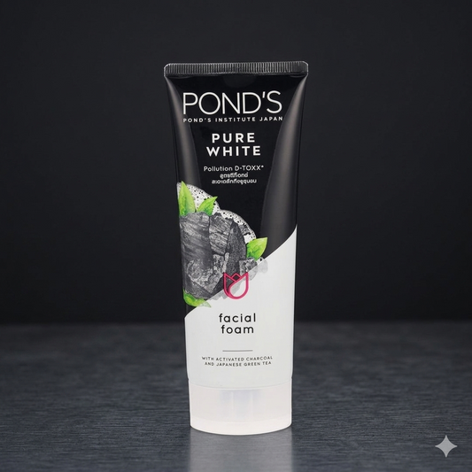 Pond's Pure White Charcoal Face Wash for All Skin Types – 100g