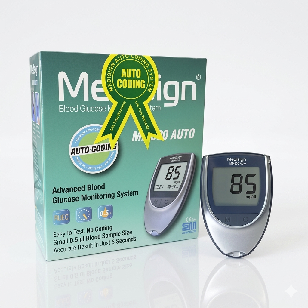 Medisign Migno Auto Blood Glucose Monitoring System – Digital Sugar Testing Machine
