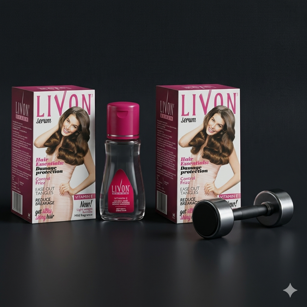 Livon Hair Serum Pink Frizz Control & Shine – 50ml