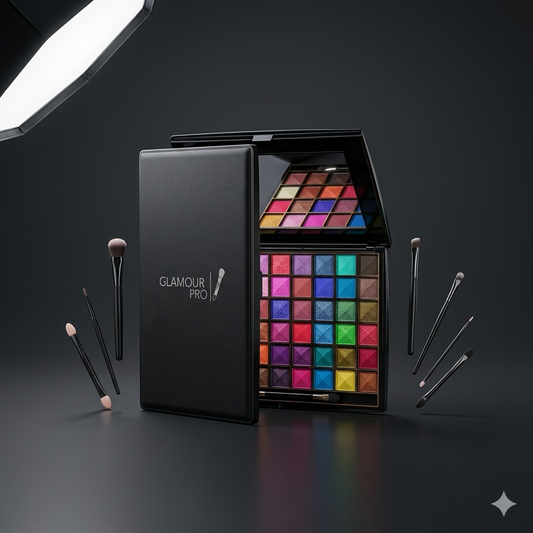 48-Color Eyeshadow Palette with Shimmer & Metallic Shades