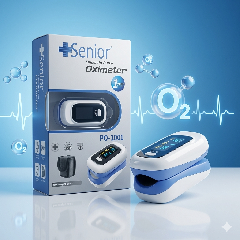 PO-1001 Fingertip Pulse Oximeter – Digital SpO₂ & Pulse Rate Monitor