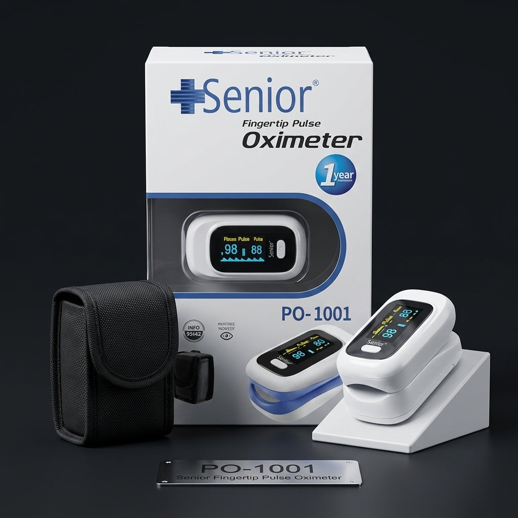 PO-1001 Fingertip Pulse Oximeter – Digital SpO₂ & Pulse Rate Monitor