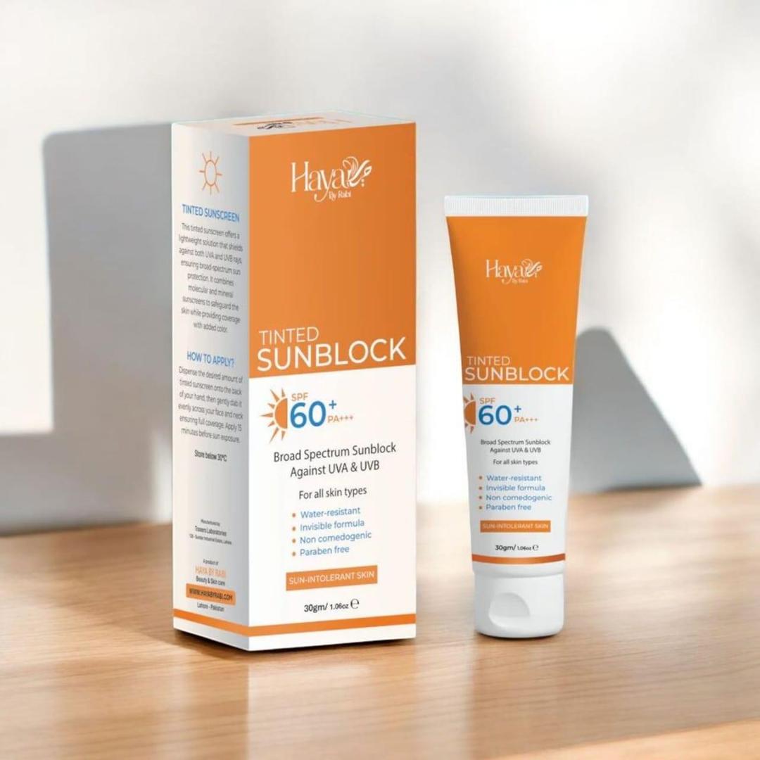 Tinted Sunblock with UVA & UVB Protection for Pakistani Sun