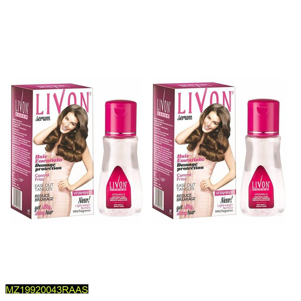 Livon Hair Serum Pink Frizz Control & Shine – 50ml
