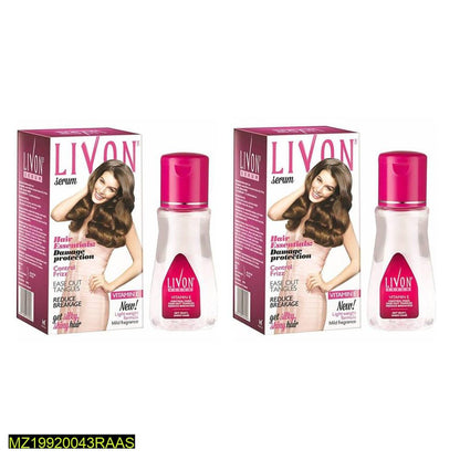 Livon Hair Serum Pink Frizz Control & Shine – 50ml