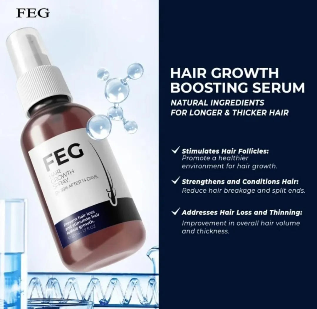 FEG Hair Growth Spray Anti-Dandruff & Frizz Control – 1 Fl Oz