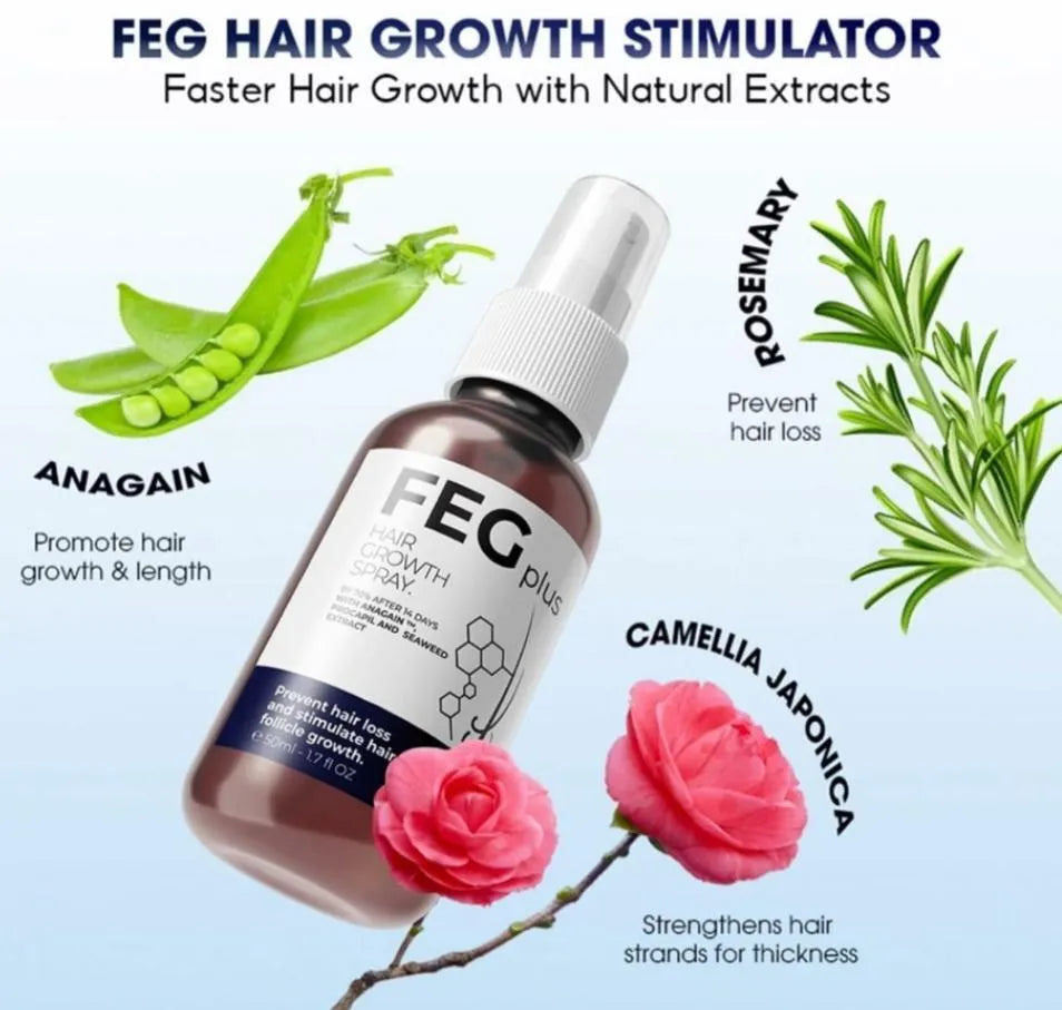 FEG Hair Growth Spray Anti-Dandruff & Frizz Control – 1 Fl Oz
