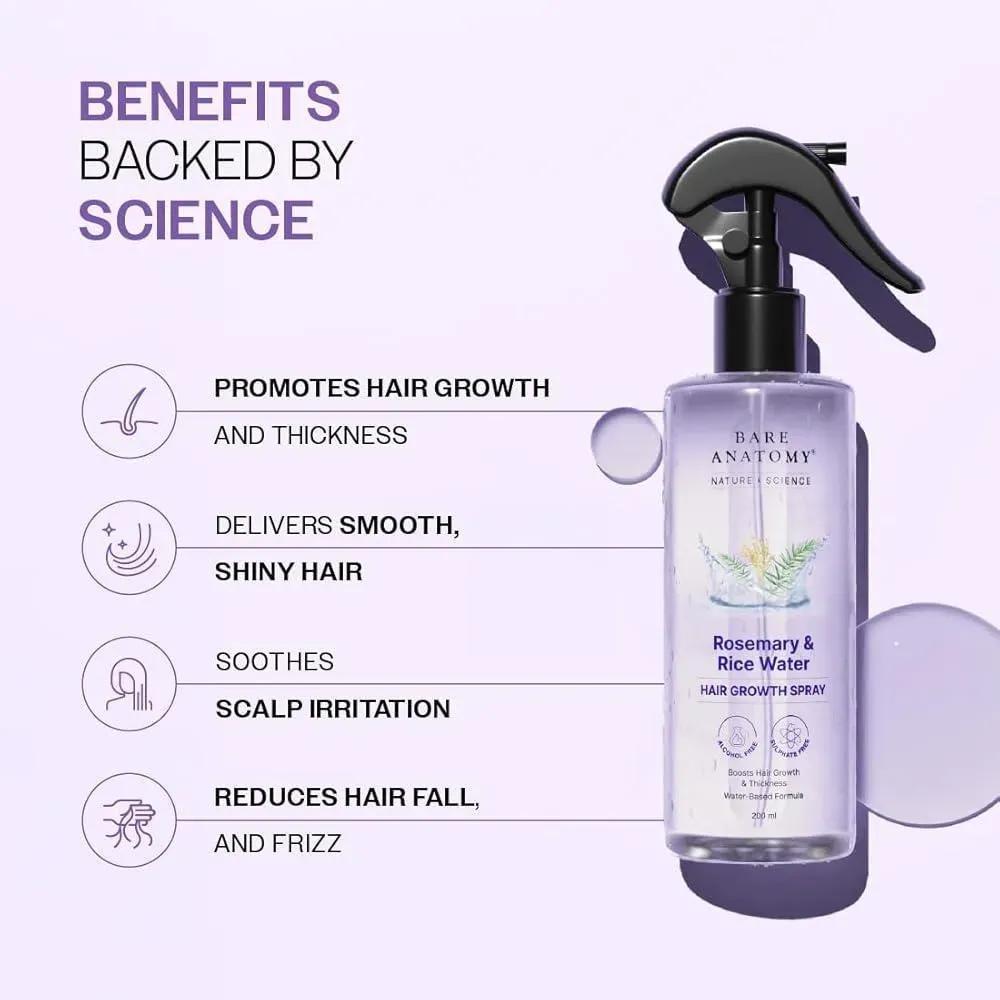 Rosemary & Rice Water Hair Spray – Alcohol Free 200ml