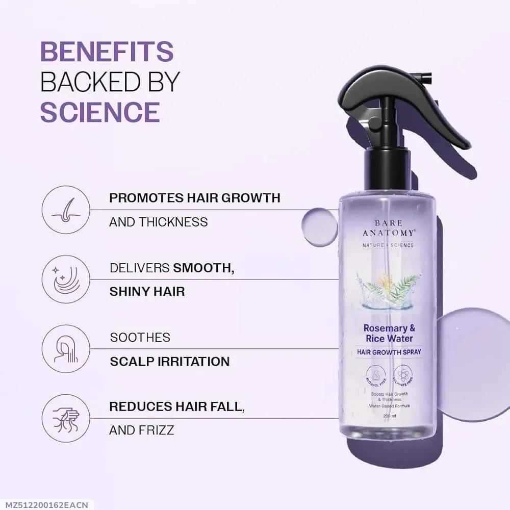 Rosemary & Rice Water Hair Spray – Alcohol Free 200ml