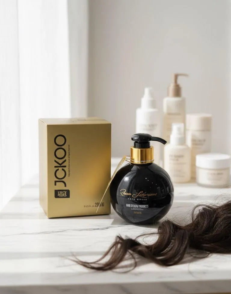 Premium Hair Styling Cream Black Glass Bottle