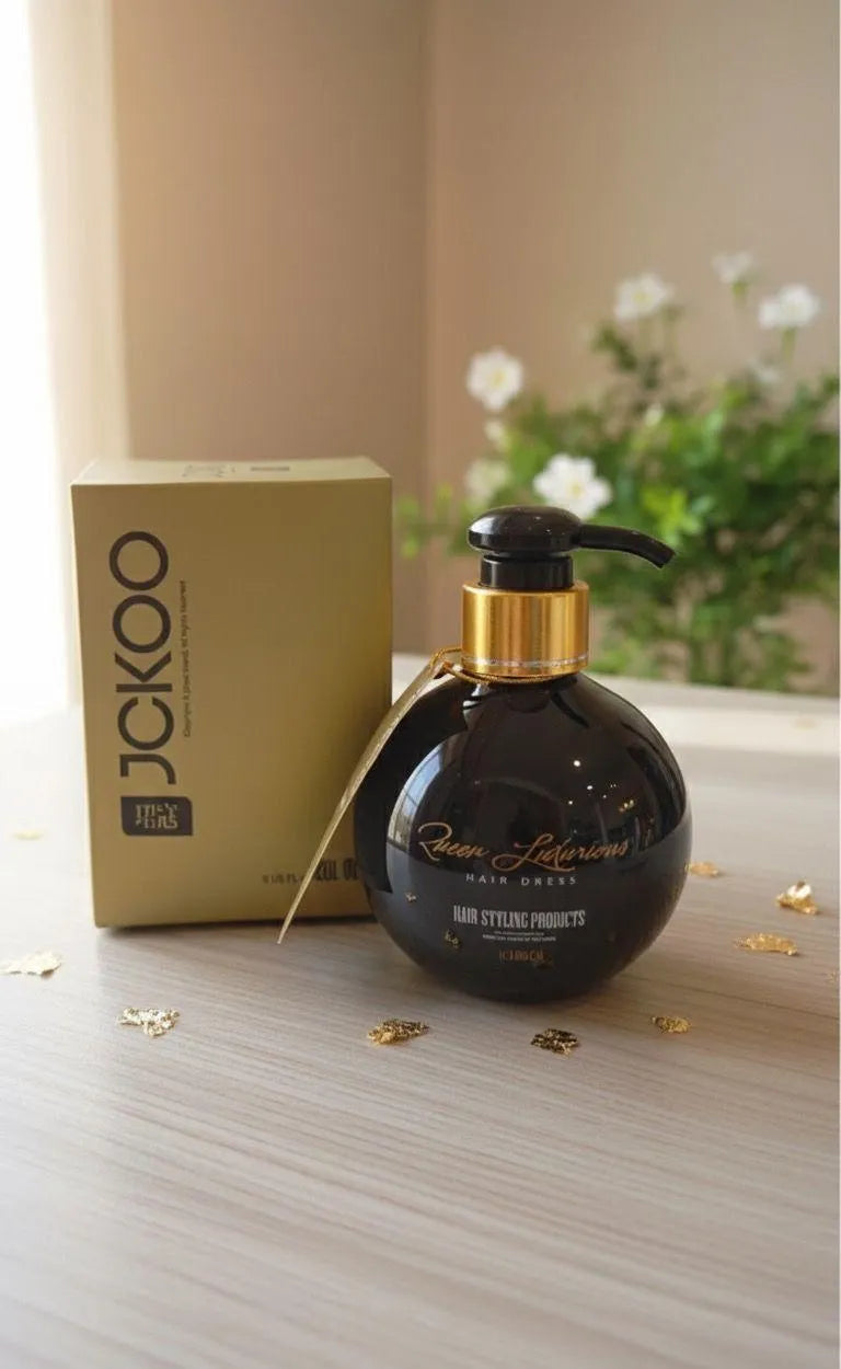 Premium Hair Styling Cream Black Glass Bottle