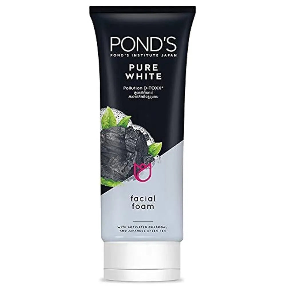 Pond's Pure White Charcoal Face Wash for All Skin Types – 100g