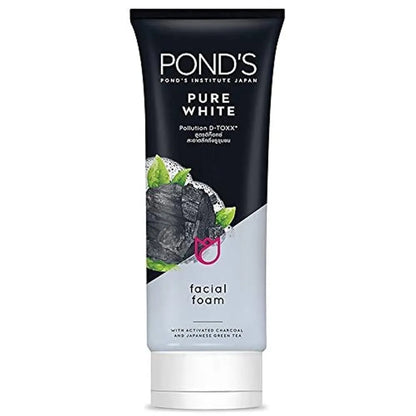 Pond's Pure White Charcoal Face Wash for All Skin Types – 100g